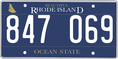 RI license plate 847069