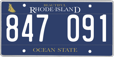 RI license plate 847091