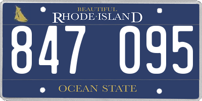 RI license plate 847095