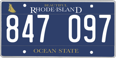 RI license plate 847097