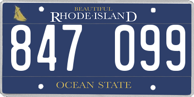 RI license plate 847099