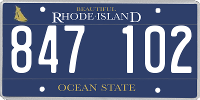 RI license plate 847102