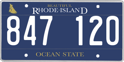 RI license plate 847120