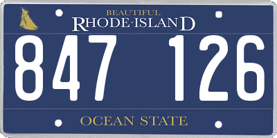 RI license plate 847126