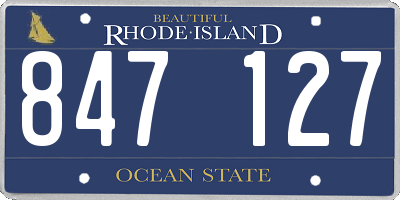 RI license plate 847127