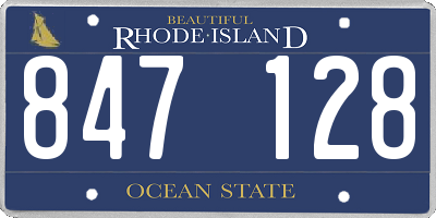 RI license plate 847128