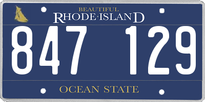 RI license plate 847129