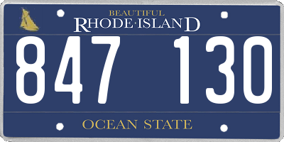 RI license plate 847130