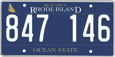 RI license plate 847146