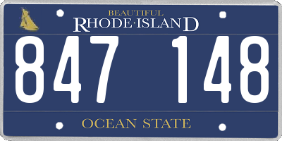 RI license plate 847148
