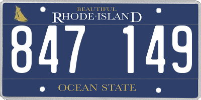 RI license plate 847149