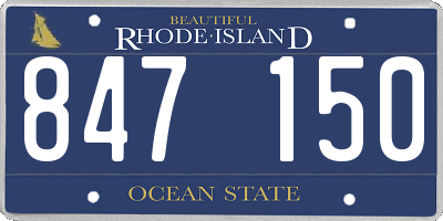 RI license plate 847150