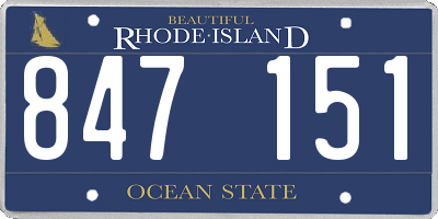 RI license plate 847151