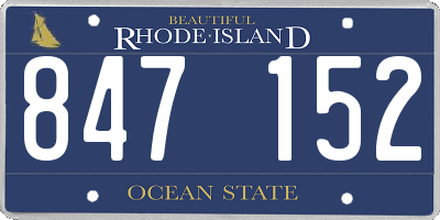 RI license plate 847152