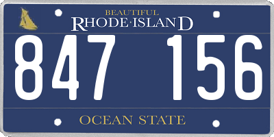 RI license plate 847156