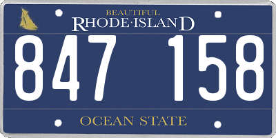 RI license plate 847158