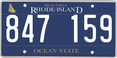 RI license plate 847159