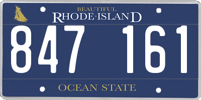 RI license plate 847161