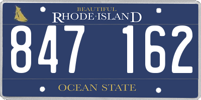 RI license plate 847162