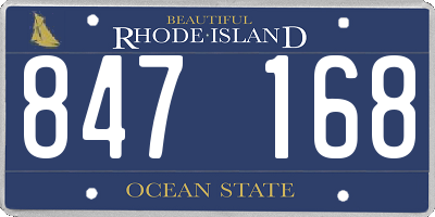 RI license plate 847168