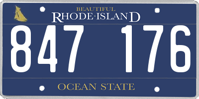 RI license plate 847176