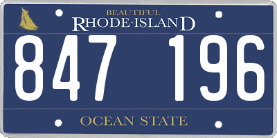 RI license plate 847196