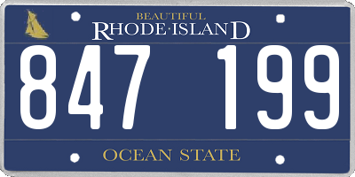 RI license plate 847199