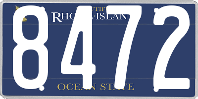 RI license plate 8472