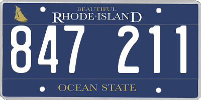 RI license plate 847211