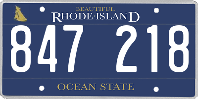 RI license plate 847218