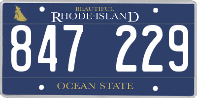 RI license plate 847229