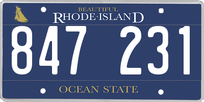 RI license plate 847231
