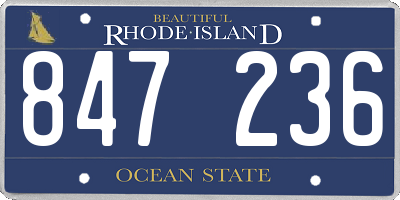 RI license plate 847236