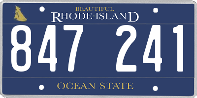 RI license plate 847241