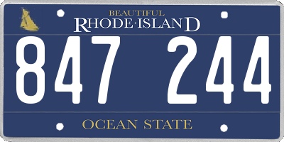 RI license plate 847244