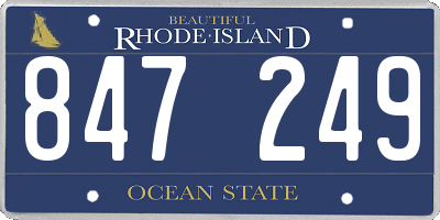 RI license plate 847249