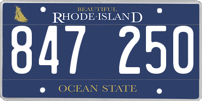 RI license plate 847250