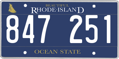 RI license plate 847251