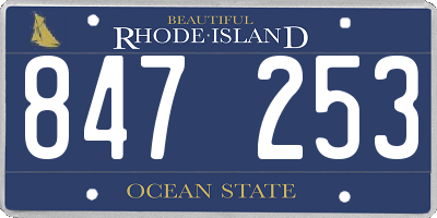 RI license plate 847253