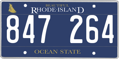 RI license plate 847264