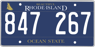 RI license plate 847267