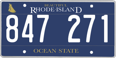 RI license plate 847271
