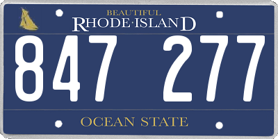 RI license plate 847277