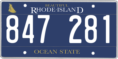RI license plate 847281