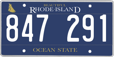RI license plate 847291