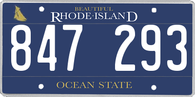 RI license plate 847293