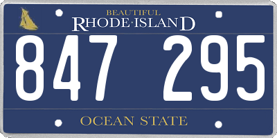 RI license plate 847295