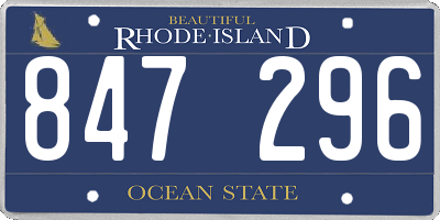 RI license plate 847296