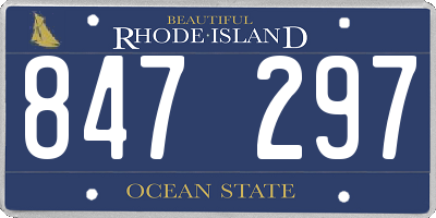RI license plate 847297