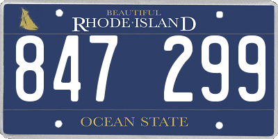 RI license plate 847299
